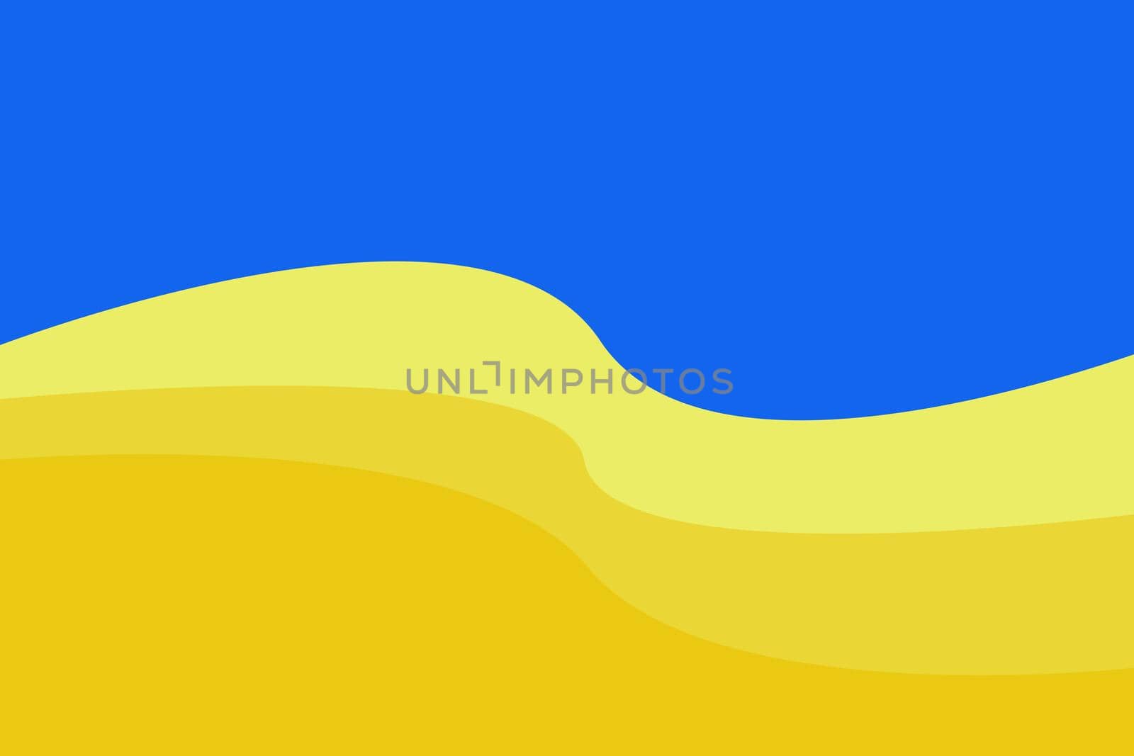 Waves on blue-yellow background, colours of Ukraine by darekb22