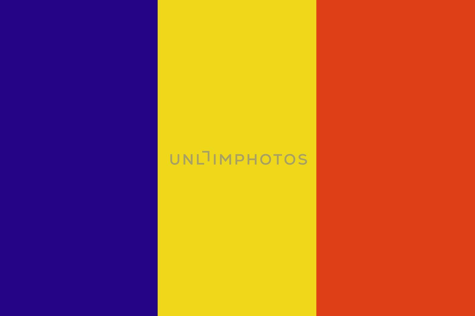The dark blue, yellow and red flag of Romania, format jpeg.