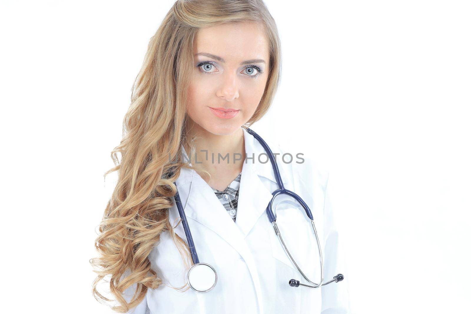 portrait of a pediatrician .isolated on white