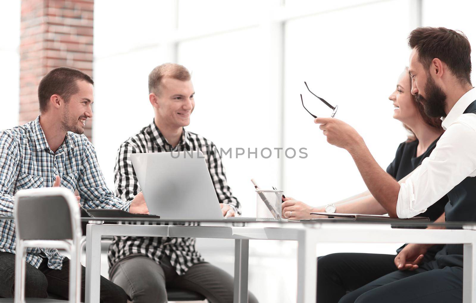 Business meeting concept.Coworkers team working new startup project at office