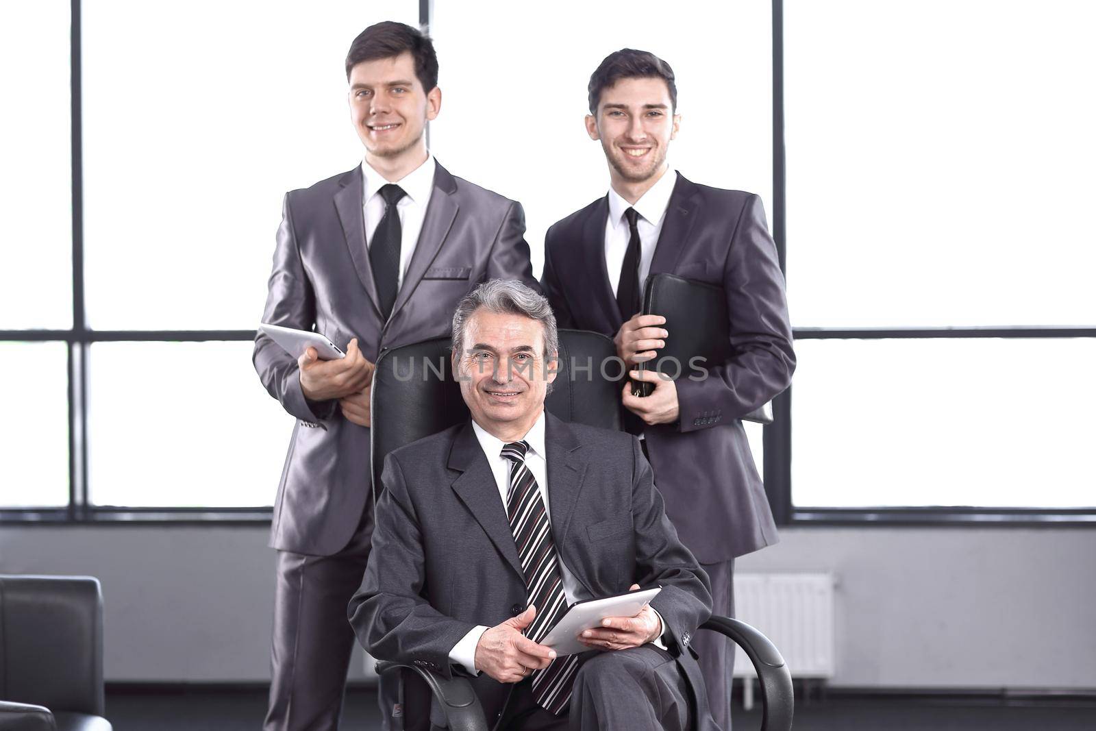 business team before the presentation of the new project.business concept