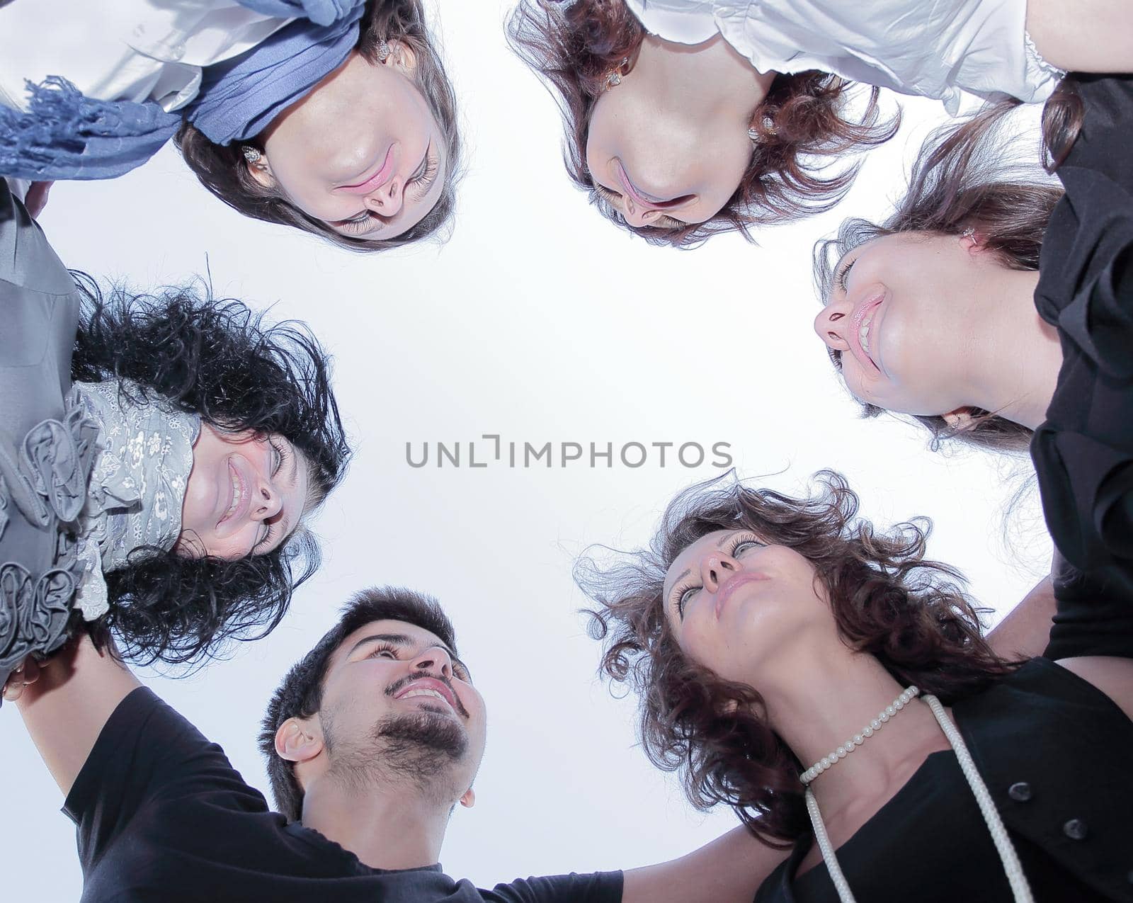 bottom view. closeup. successful business team .the concept of teamwork