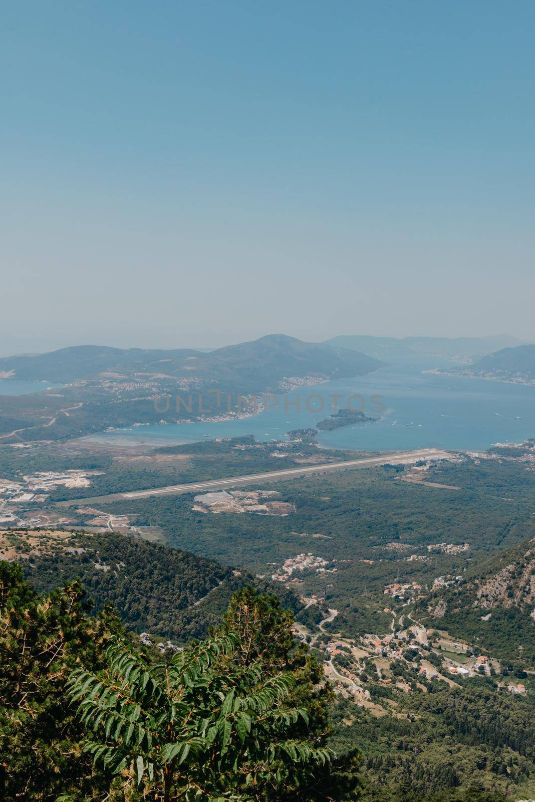 Beautiful nature mountains landscape. Kotor bay, Montenegro. Views of the Boka Bay, with the cities of Kotor and Tivat with the top of the mountain, Montenegro by Andrii_Ko