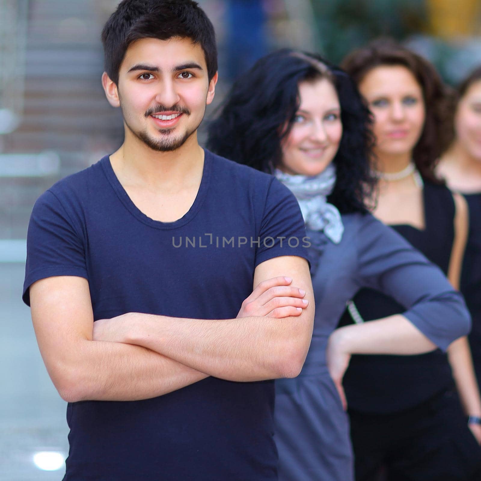 portrait of successful business team in the background of the office.photo with copy space