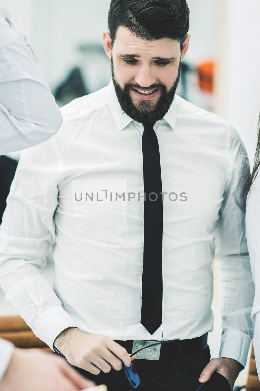 successful Manager in the workplace in modern office