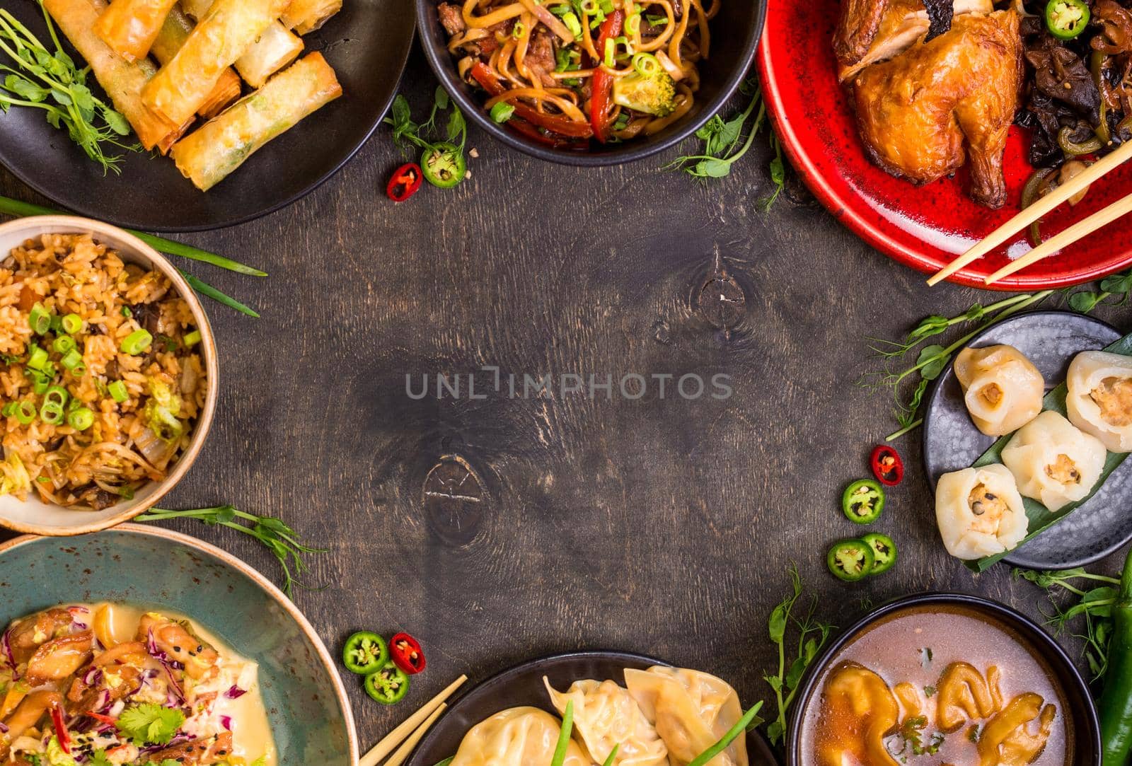 Chinese food blank background by its_al_dente