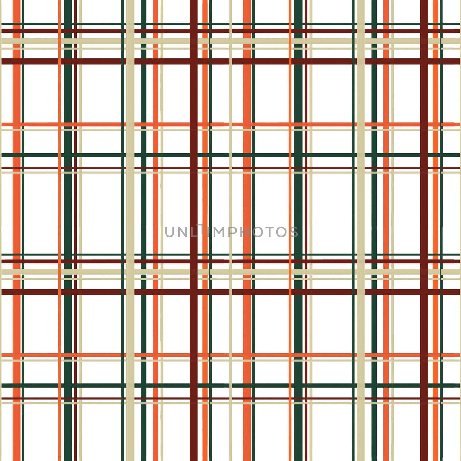 Seamless pattern. Light air intersecting stripes in the form of a cage, in green and orange tones. by Manka