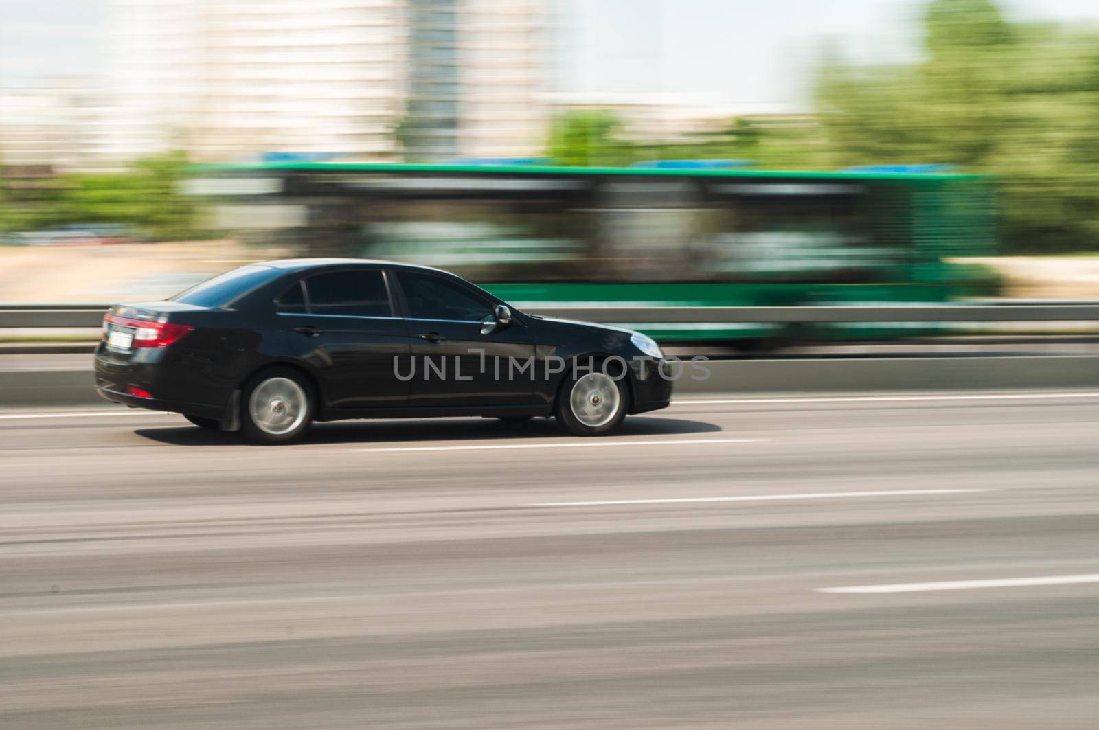 Chevrolet car motion blur in Kyiv, Ukraine, 7 june 2018 Editorial by Yuriy_Vlasenko