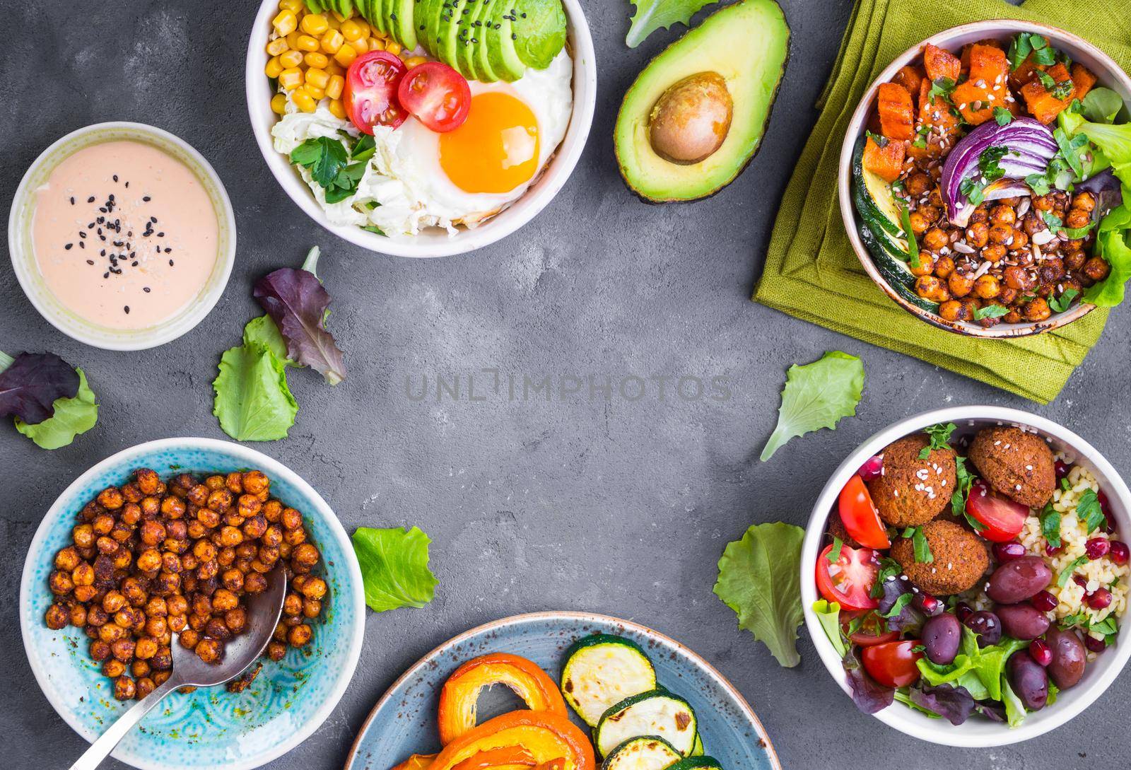 Buddha bowl salads background by its_al_dente