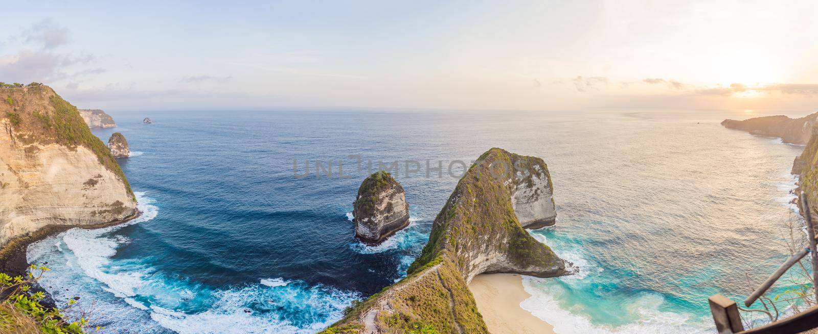Manta Bay or Kelingking Beach on Nusa Penida Island, Bali, Indonesia by galitskaya