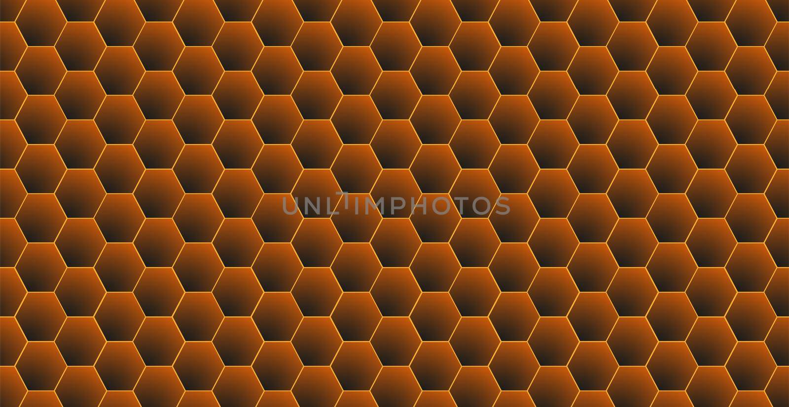 Abstract pattern, honeycomb. Imitation of honeycombs. The palette is gold.
