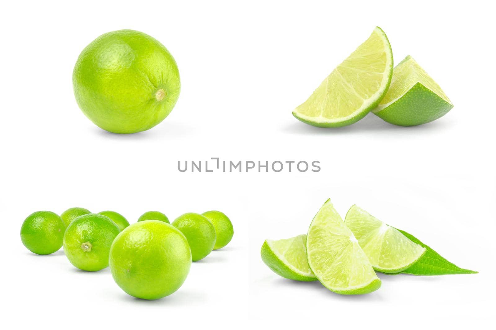 Set of limes on a background by Proff