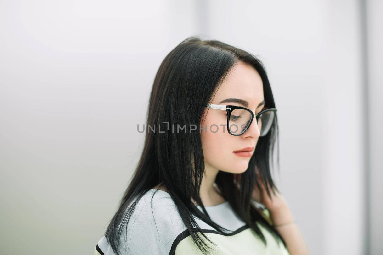 close up. portrait of a successful young businesswoman on a light background