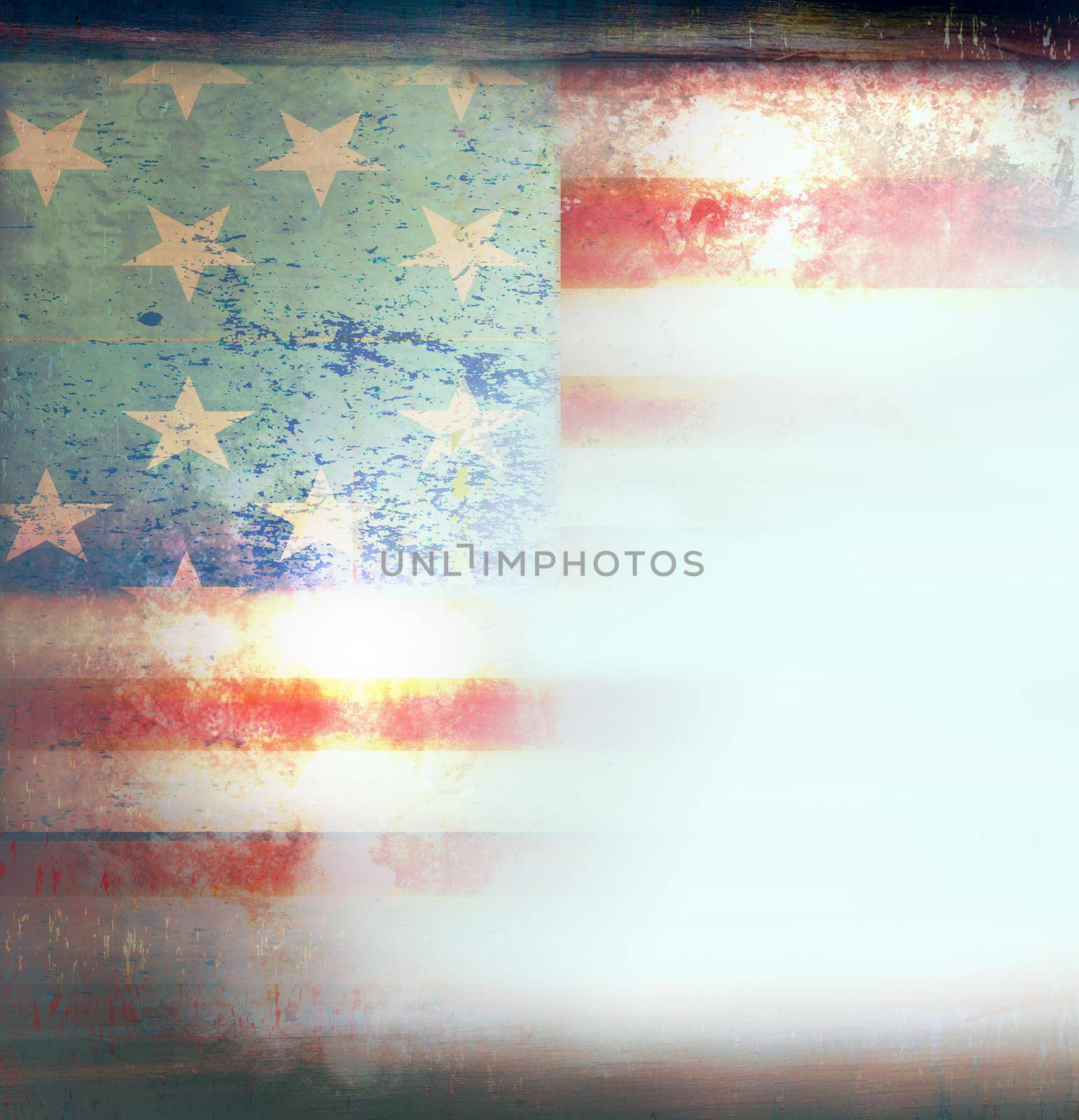 Dark Grunge US Flag with place for text by JackyBrown