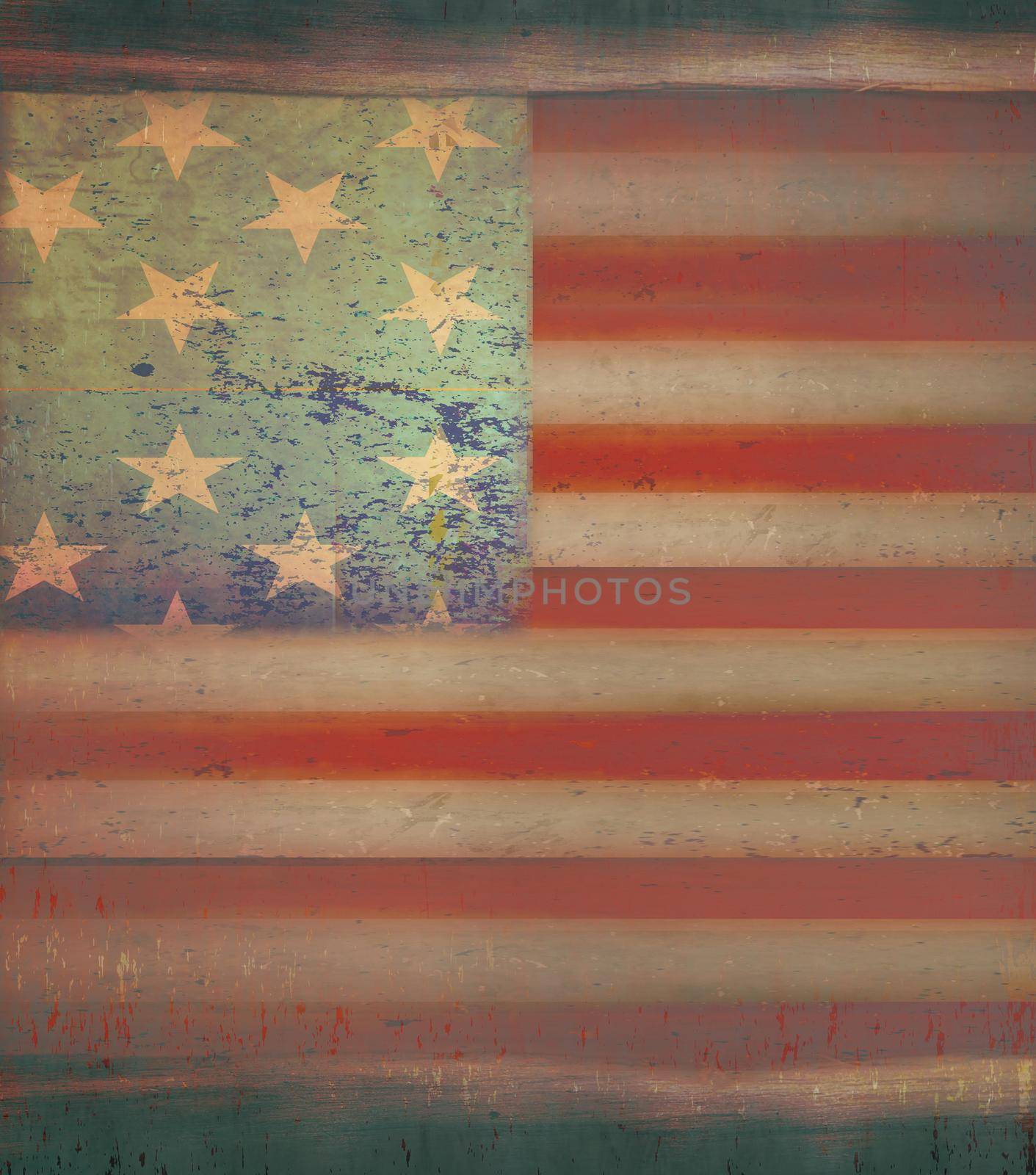 Dark Grunge US Flag by JackyBrown