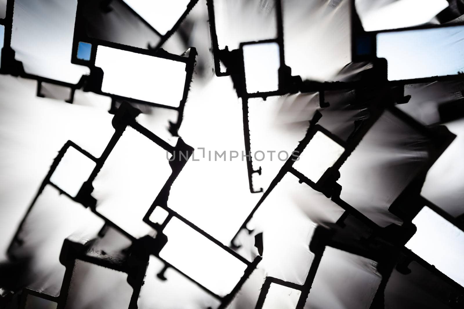aluminum profile, abstract white and gray background, soft focus with blurry background, used as a background or texture, soft focus