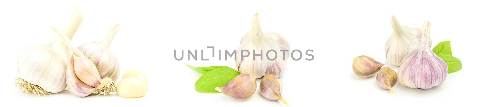 Set of Garlic isolated on a white background cutout by Proff