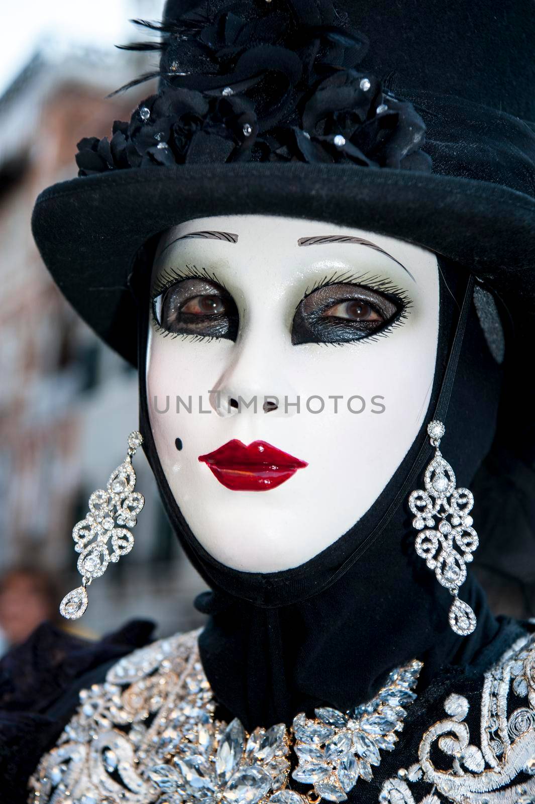 VENICE, ITALY - Febrary 21 2020: The masks of the Venice carnival 2020