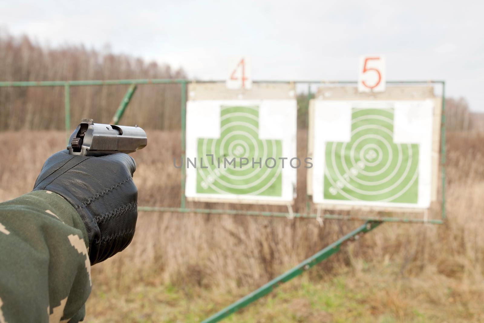 two targets at an army firing range