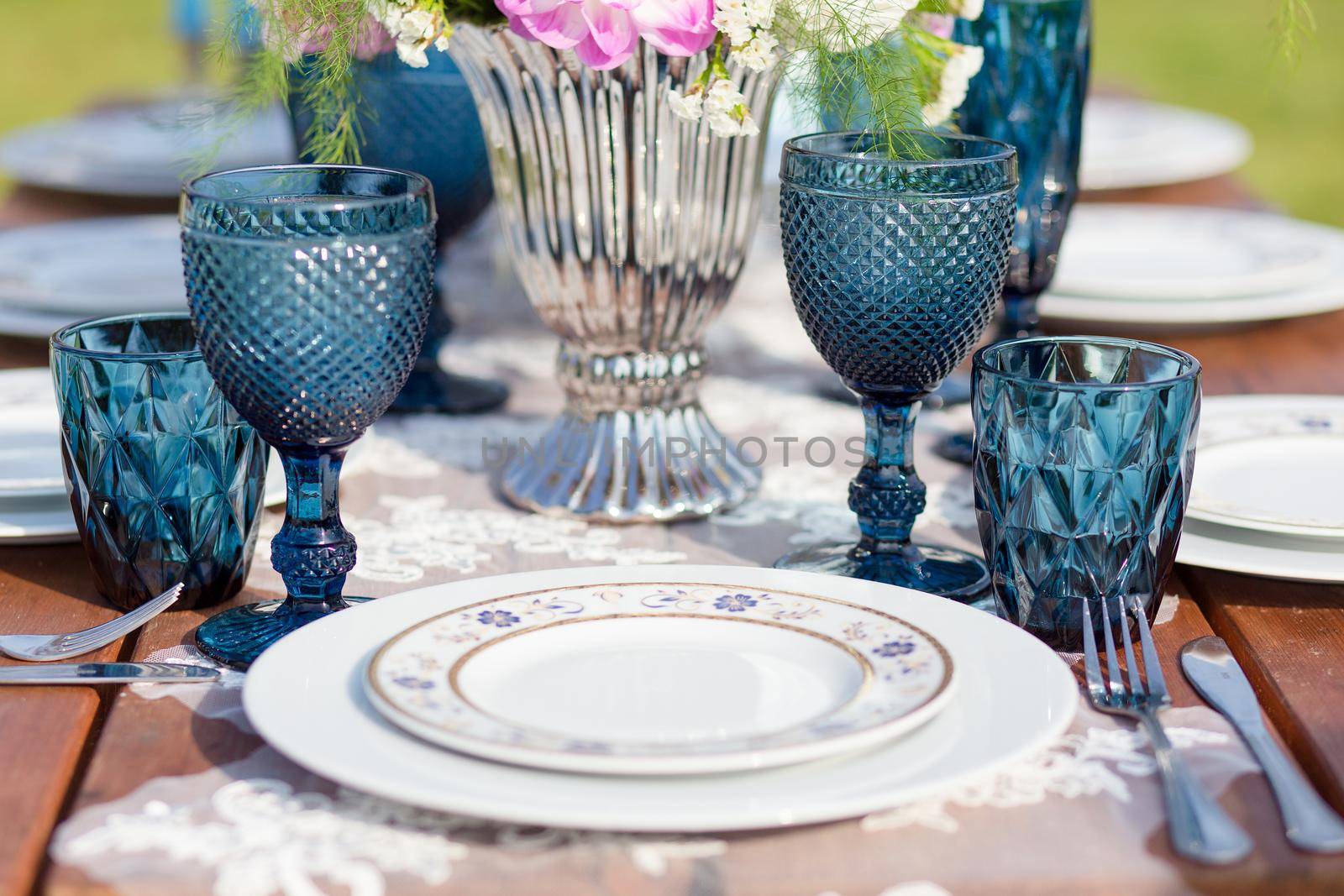 decorated for wedding elegant dinner table by BY-_-BY