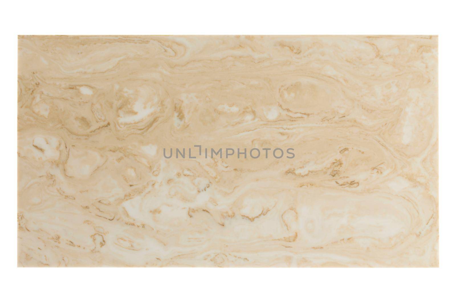 Sample of artificial stone isolated on a white background. Top view.