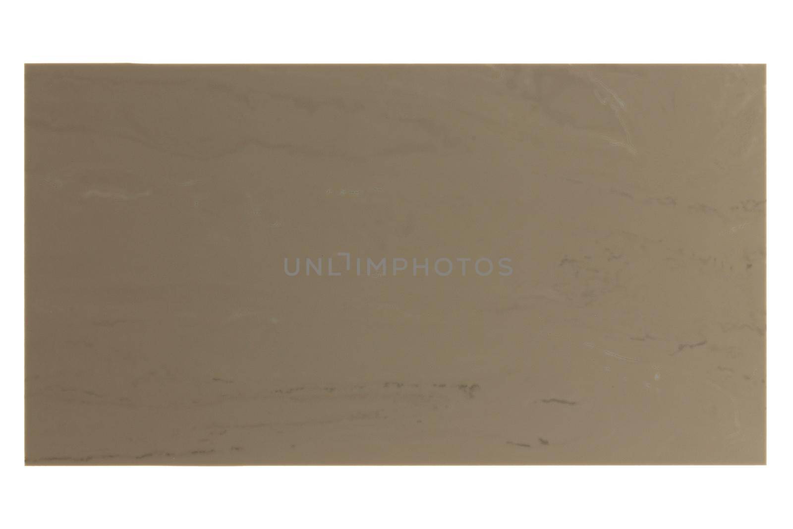 Sample of artificial stone isolated on a white background. Top view.