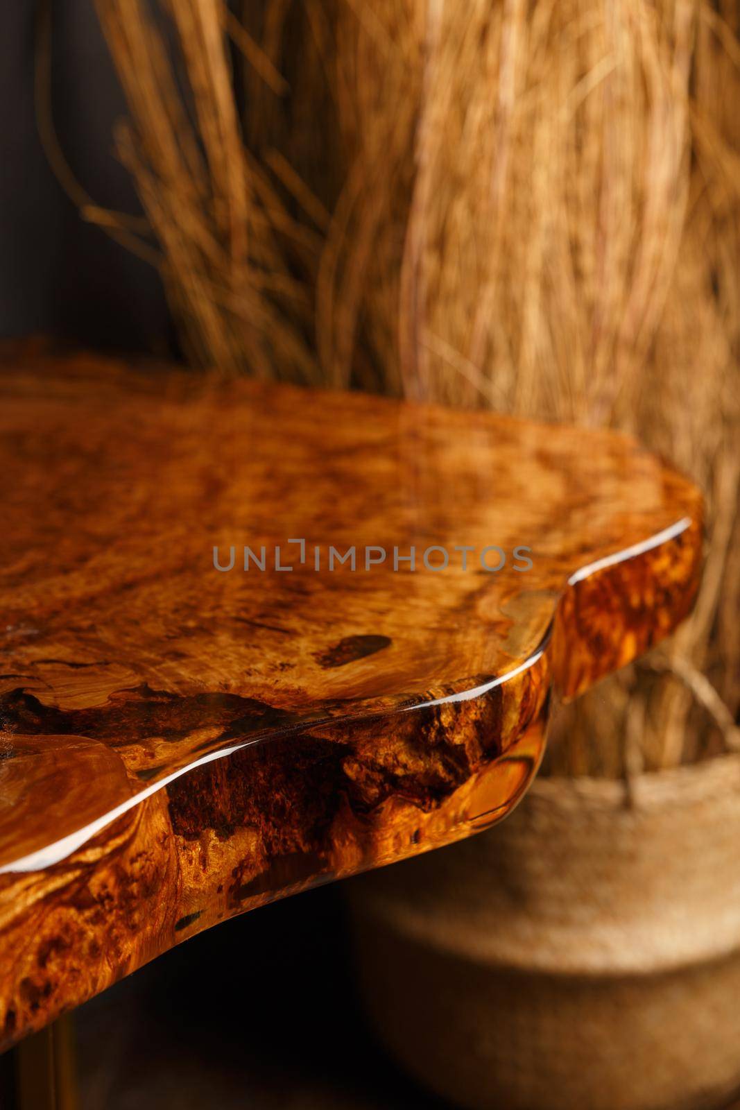 The edge of wooden stylish table by BY-_-BY