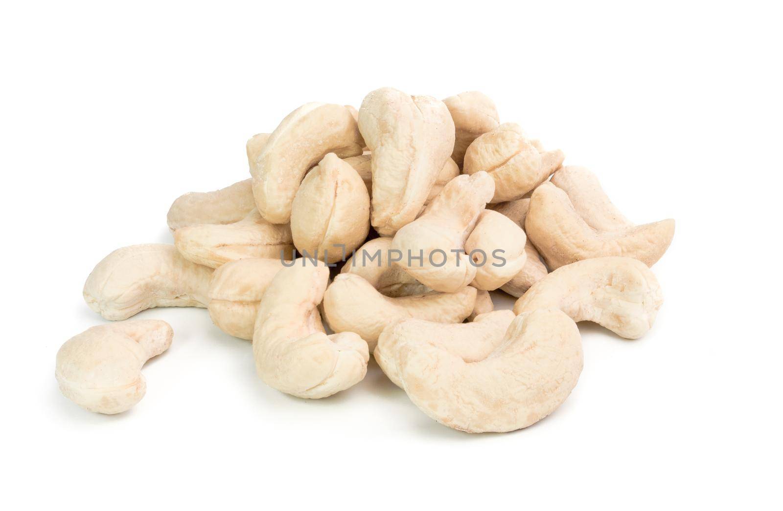 Cashew nuts isolated on a White Background by Proff