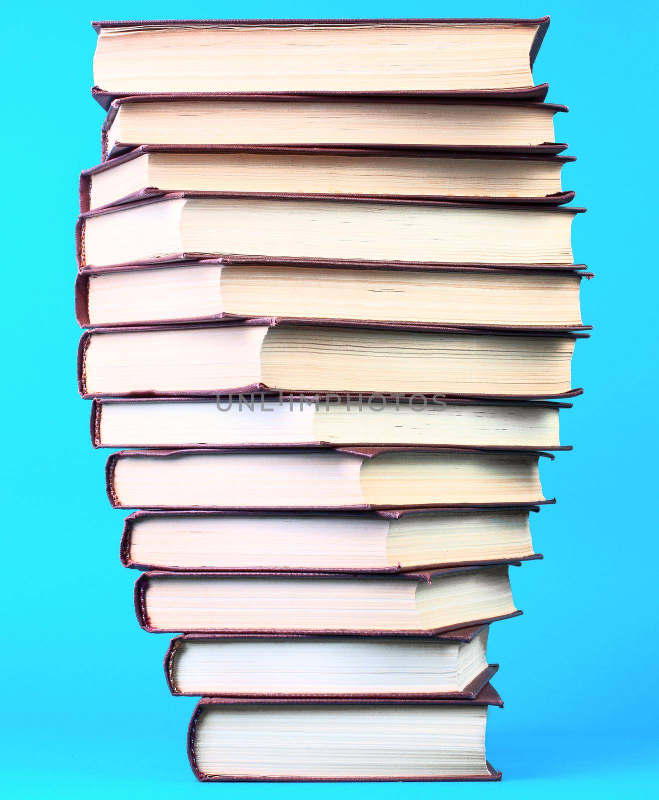 Pile of books from one series in spiral