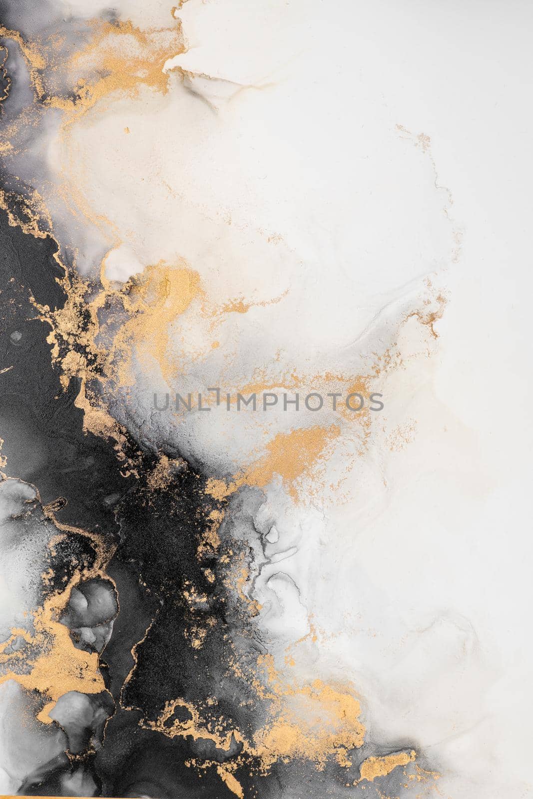 Marble ink abstract art from exquisite original painting for abstract background . Painting was painted on high quality paper texture to create smooth marble background pattern of kintsuki ink art .