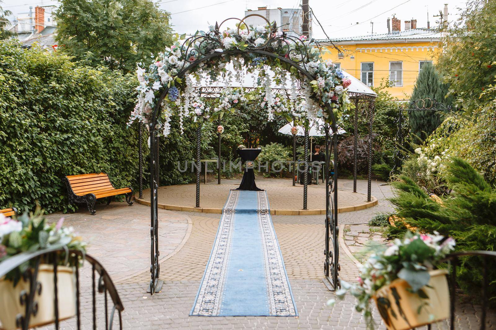 A place for a wedding ceremony on the street. by deandy