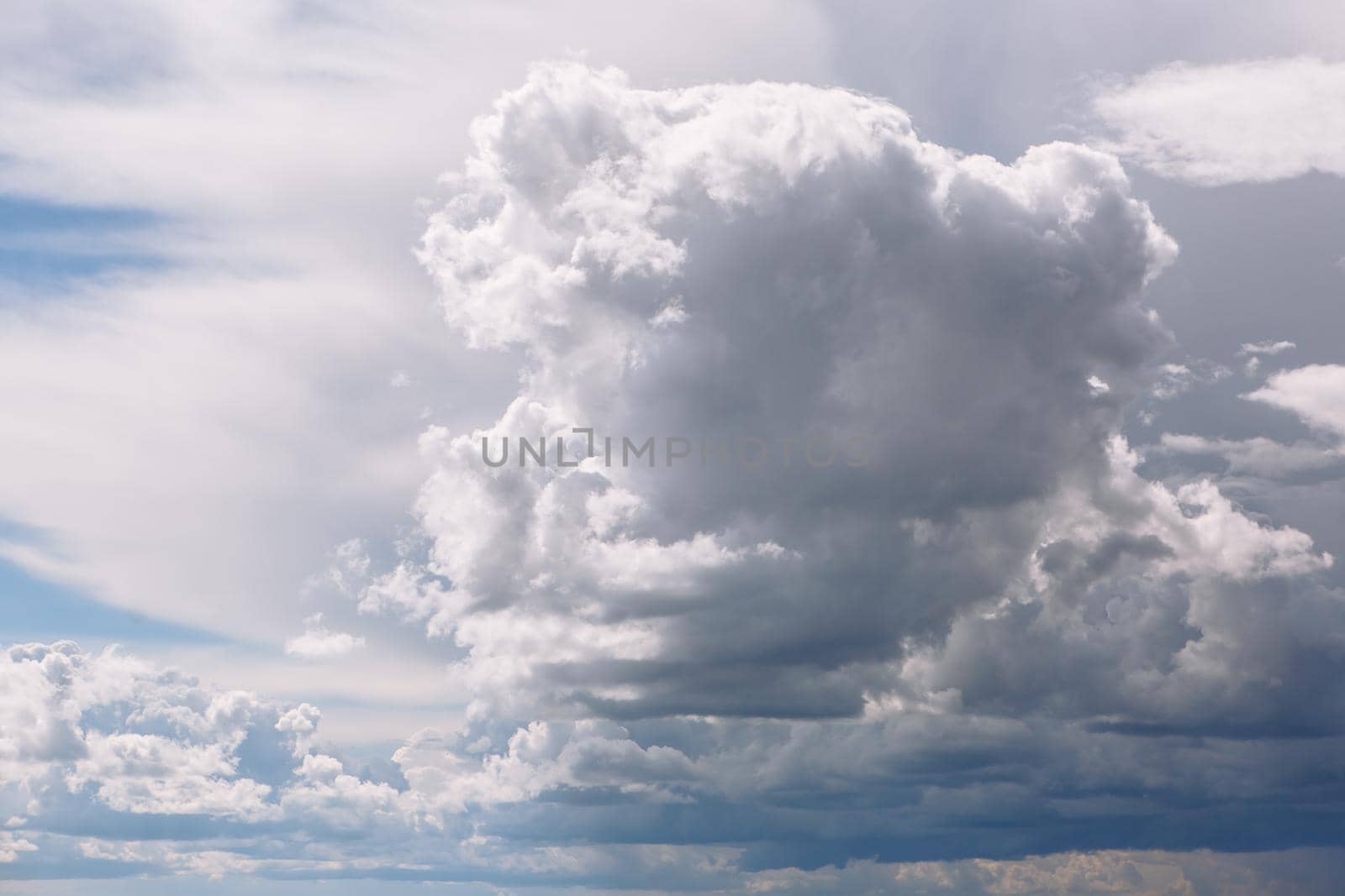 Beautiful clouds in the sky. Floating large clouds by deandy