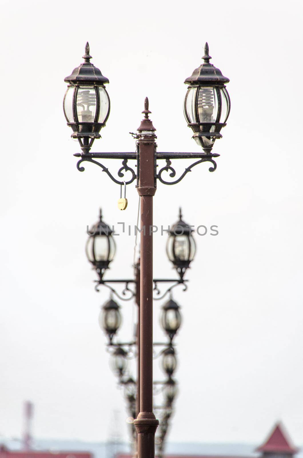 Streetlights on white a background by Proff
