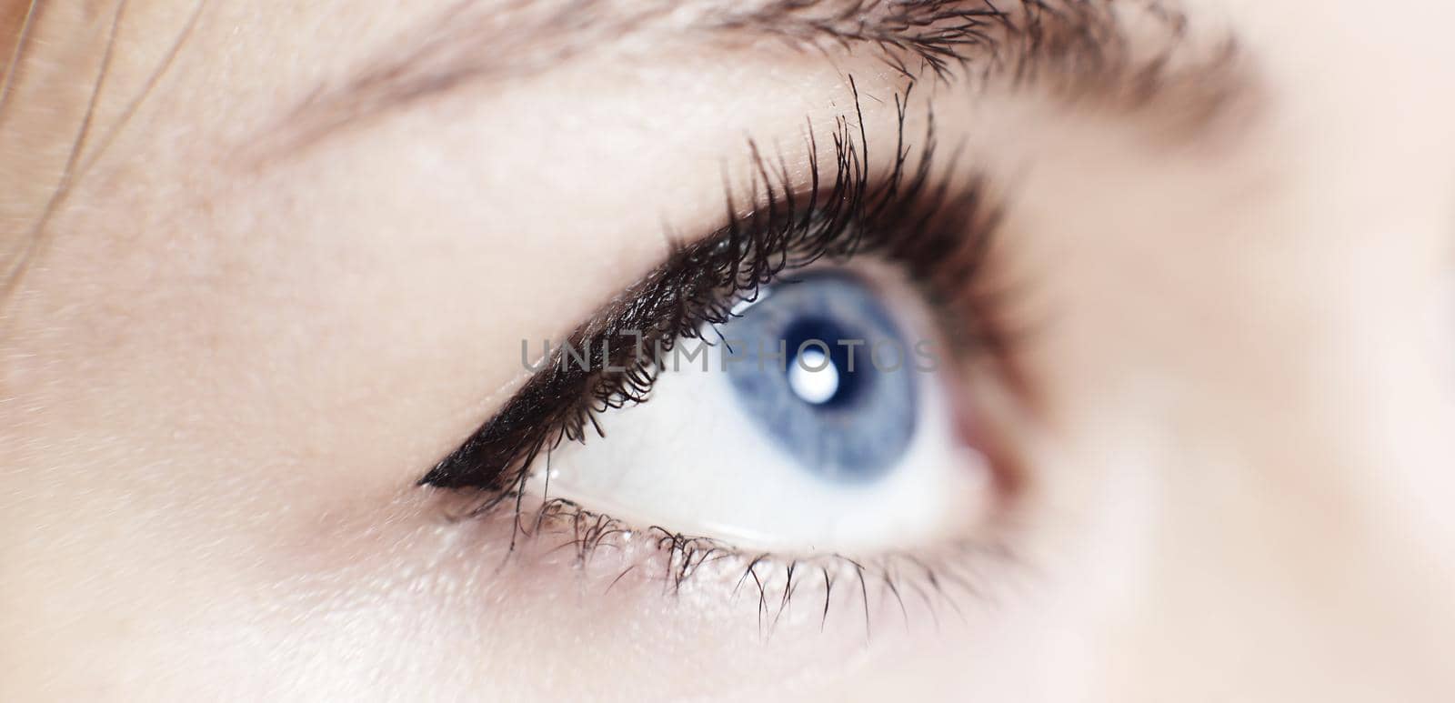 macro image of a beautiful female eye.