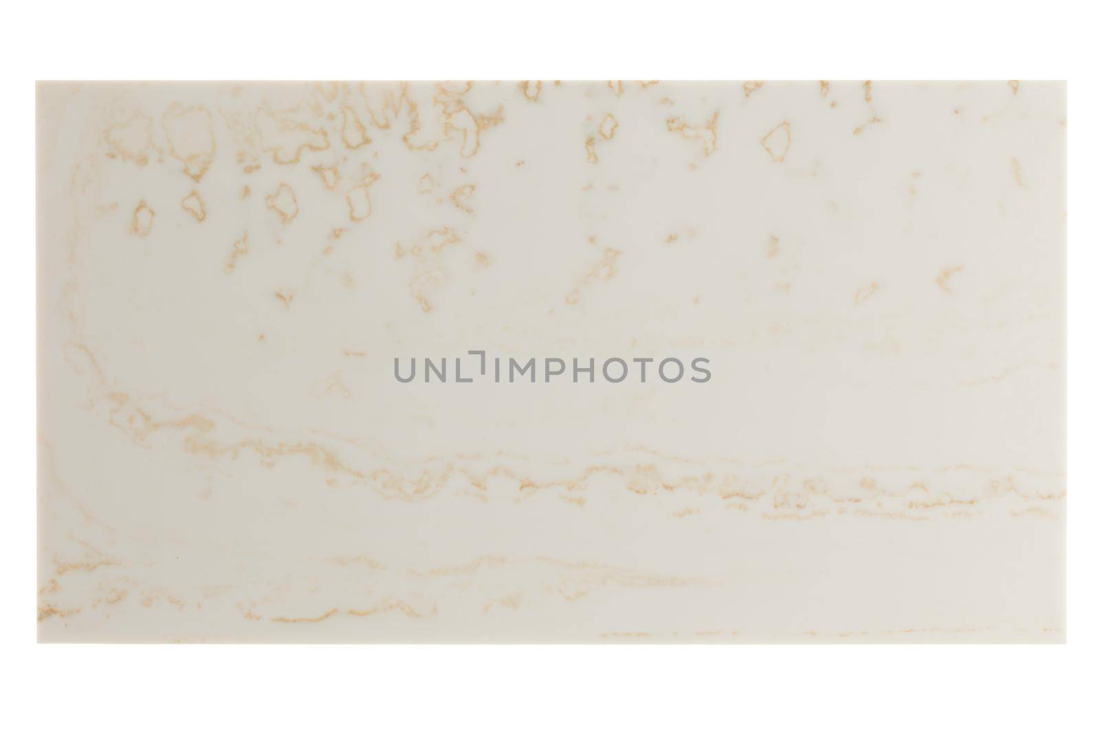 Sample of artificial stone isolated on a white background. Top view.