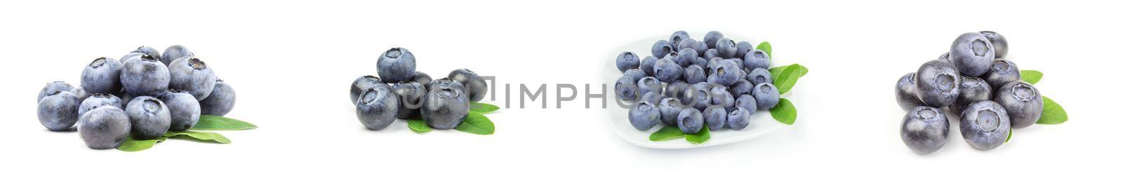 Group of blueberry isolated on a white background cutout by Proff