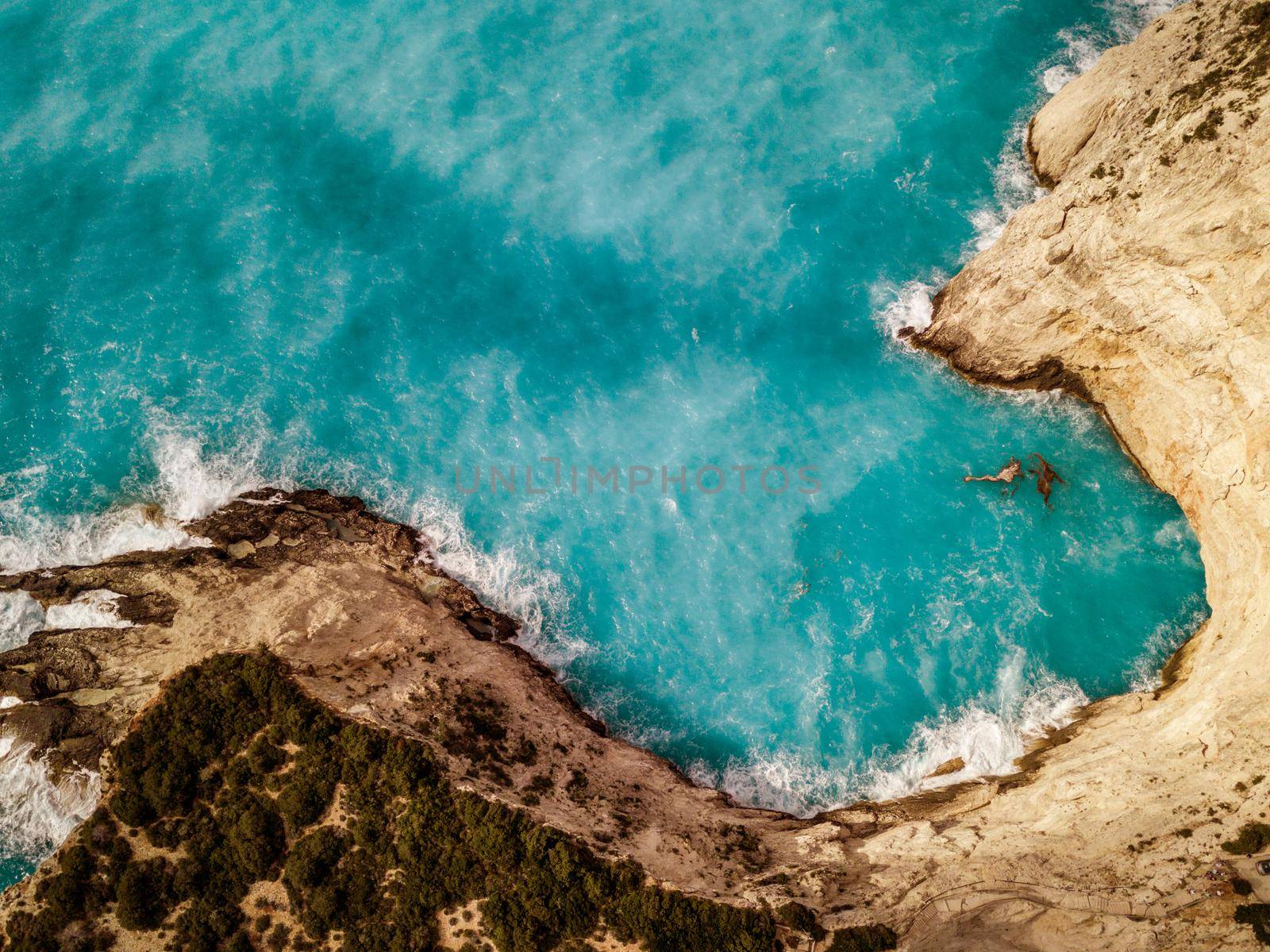 Aerial View Of Mediterranean Cliffs  by MilanMarkovic78