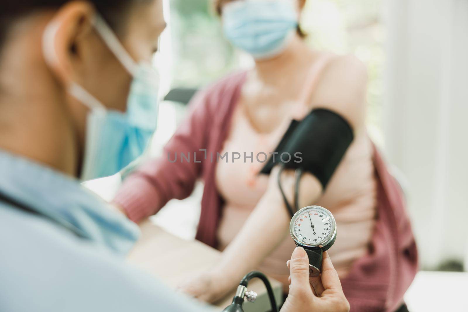 Close-Up Of A Checking The Blood Pressure by MilanMarkovic78