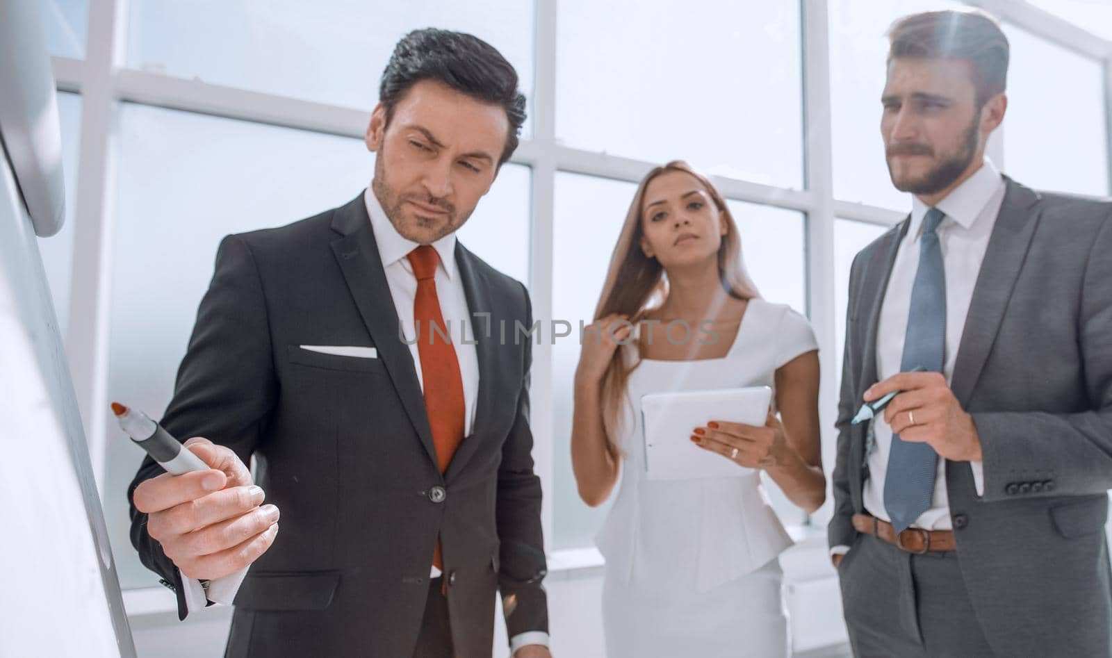 close up. business team applauding in a business presentation.business concept