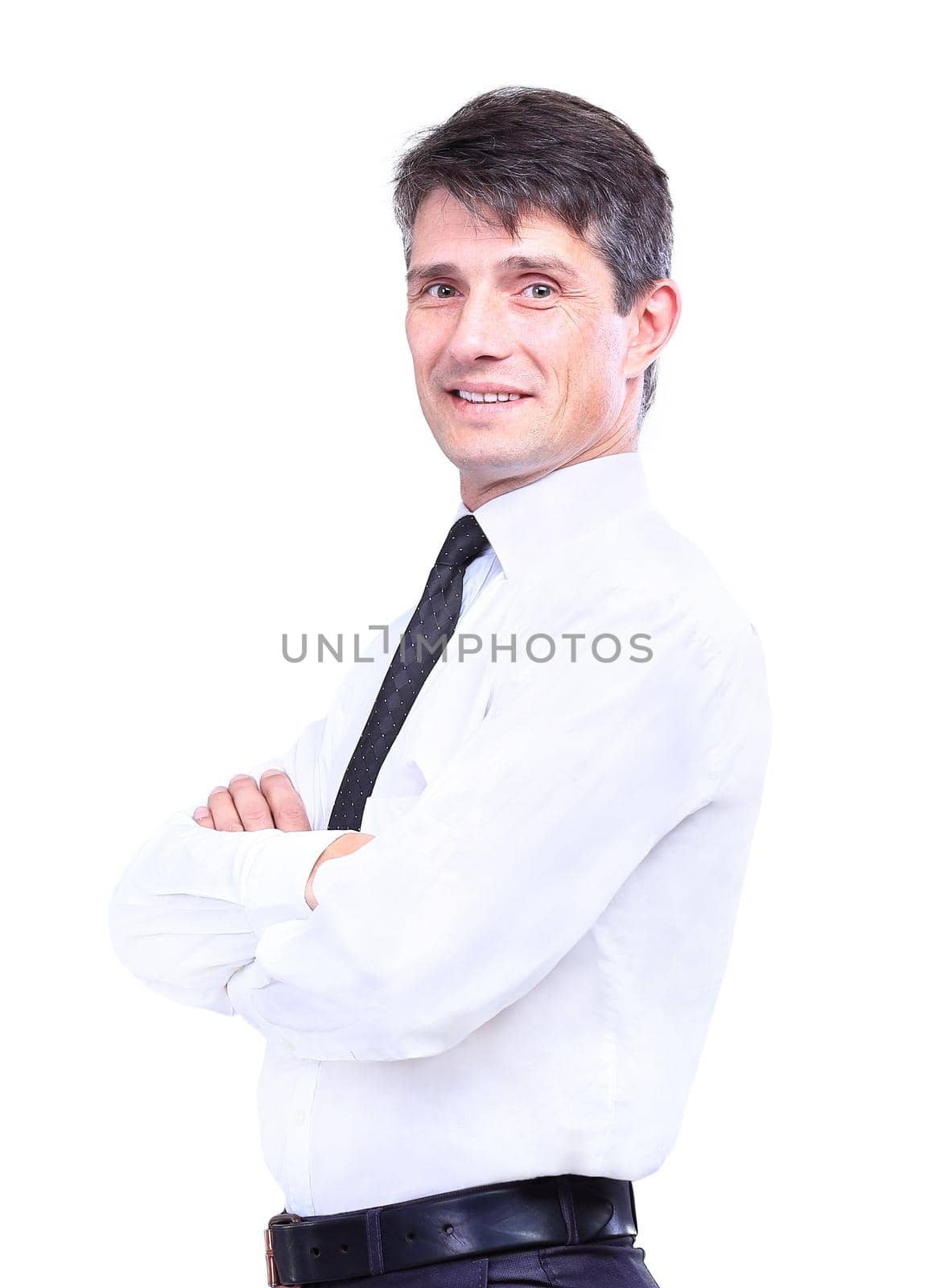 Portrait of a happy senior business man smiling