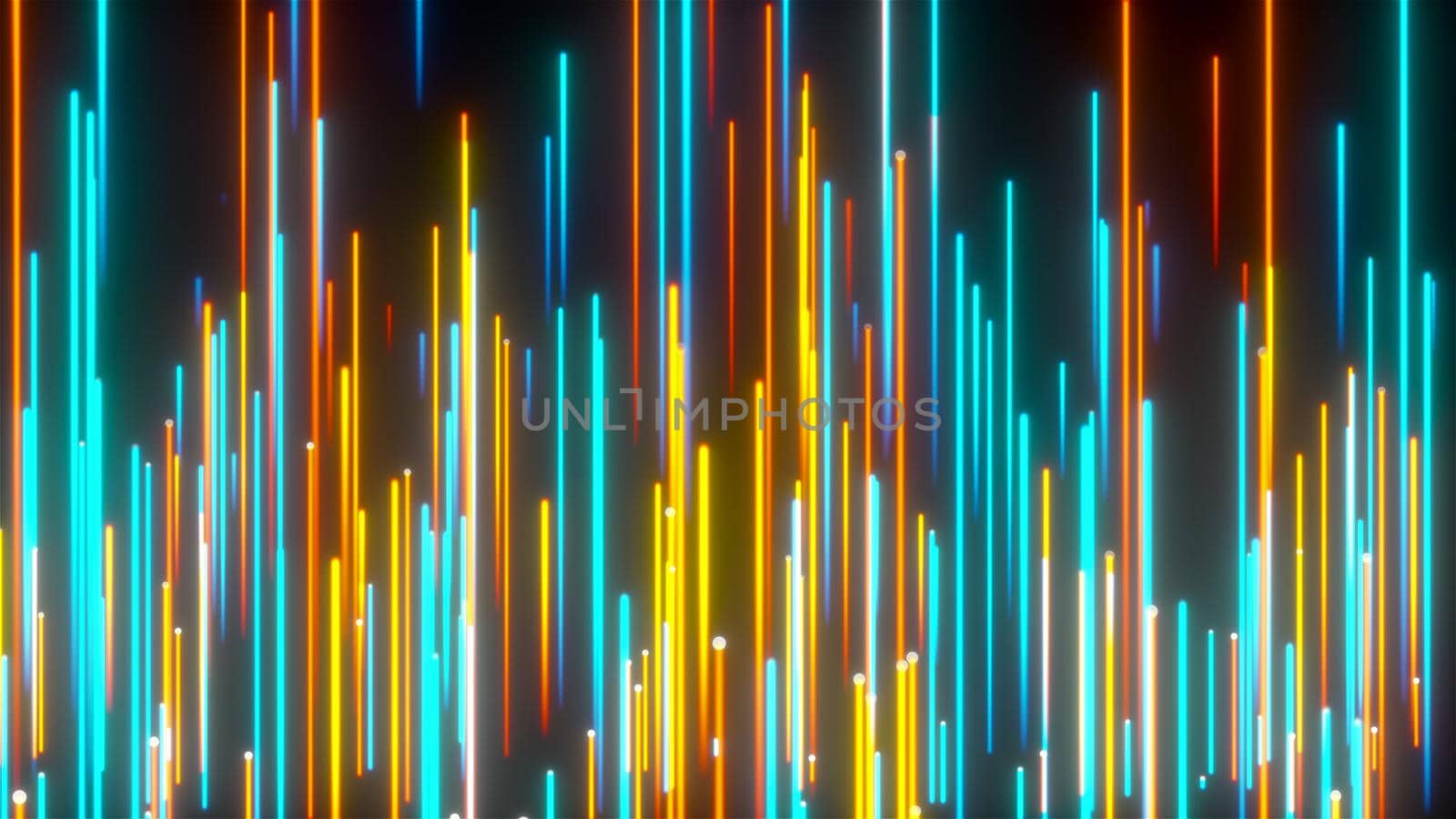Bright neon lines. Retro colorful wallpaper. Computer generated 3d render