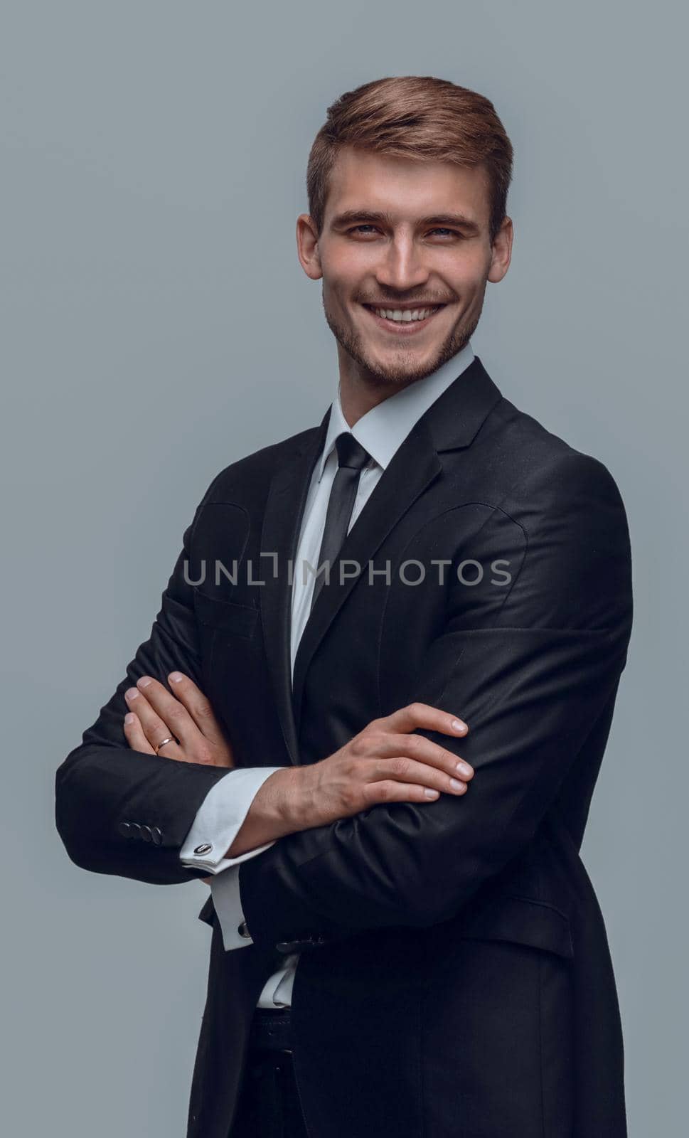 portrait of smiling successful businessman by asdf