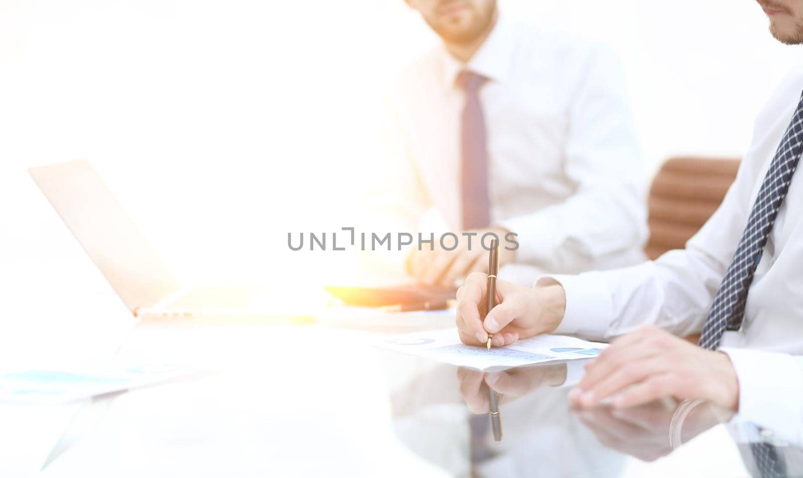 businessman working with financial data.