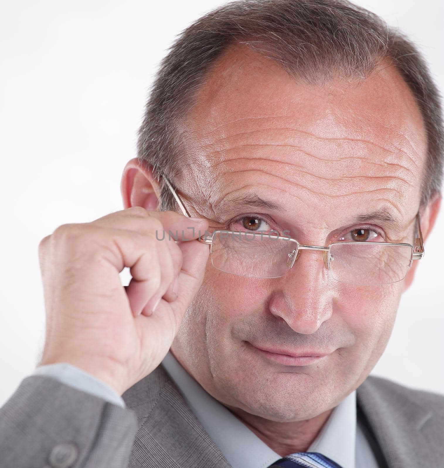 portrait of an Executive businessman on a white background. photo with copy space