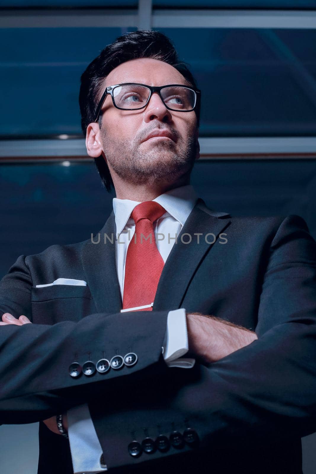 close up.portrait of a confident businessman.photo with copy space