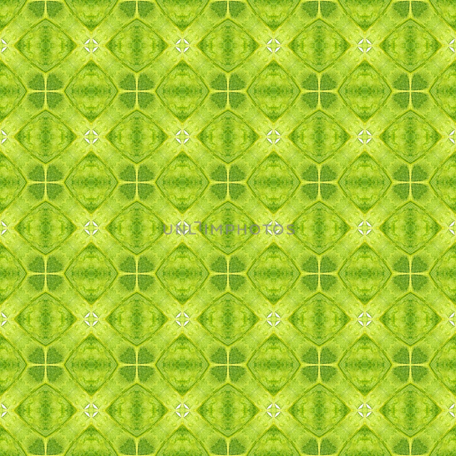 Mosaic seamless pattern. Green energetic boho by beginagain