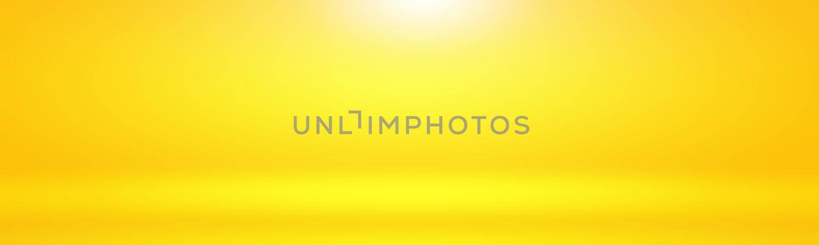 Abstract solid of shining yellow gradient studio wall room background