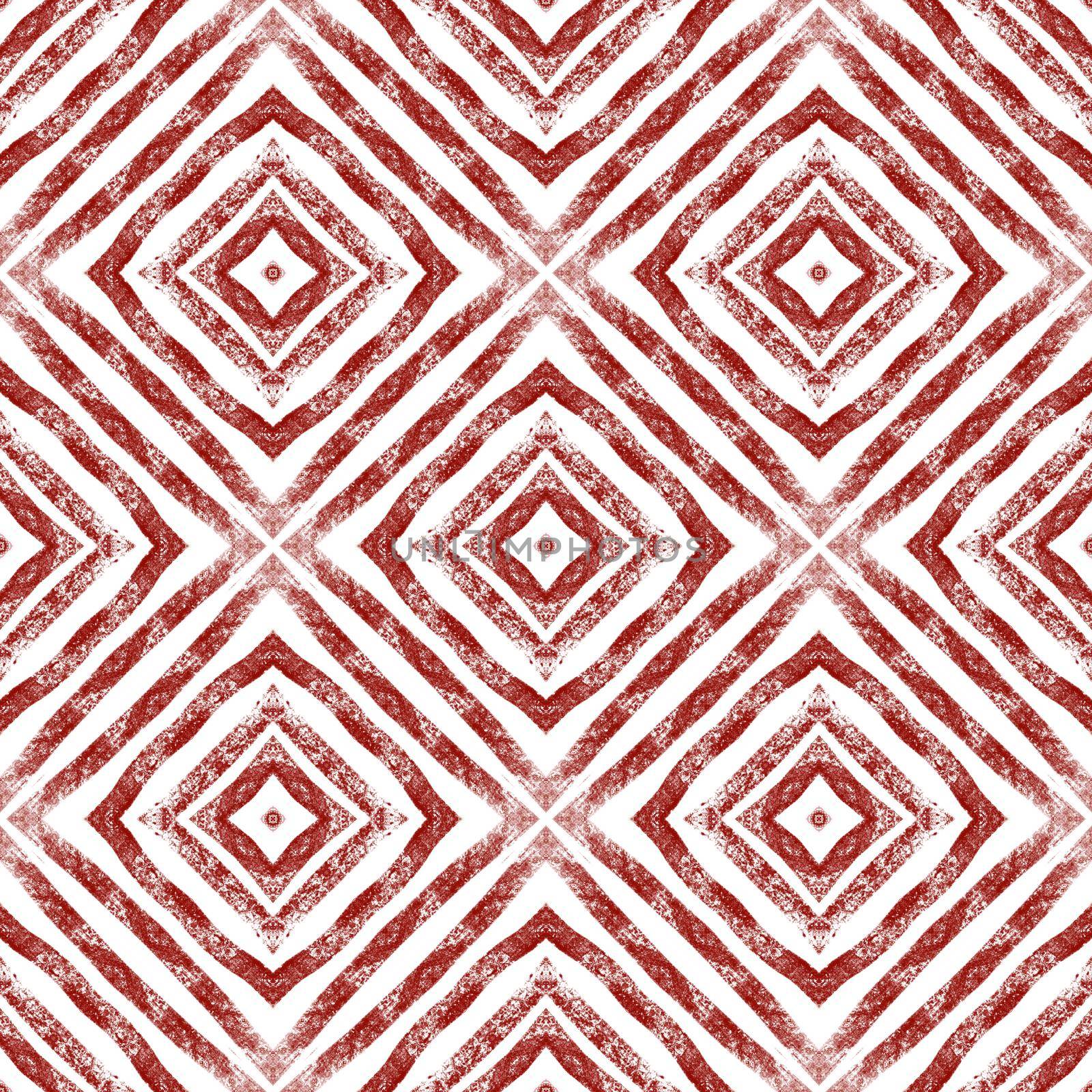 Exotic seamless pattern. Wine red symmetrical by beginagain
