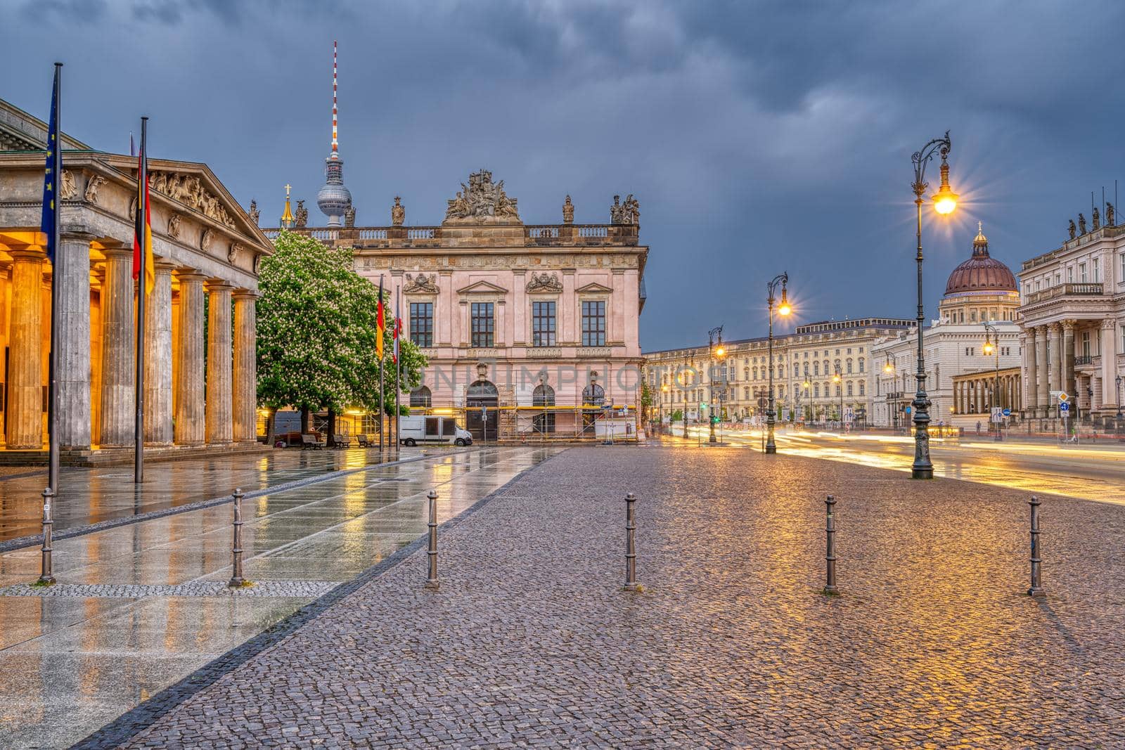 Famous Berlin landmarks at the Unter den Linden boulevard by elxeneize