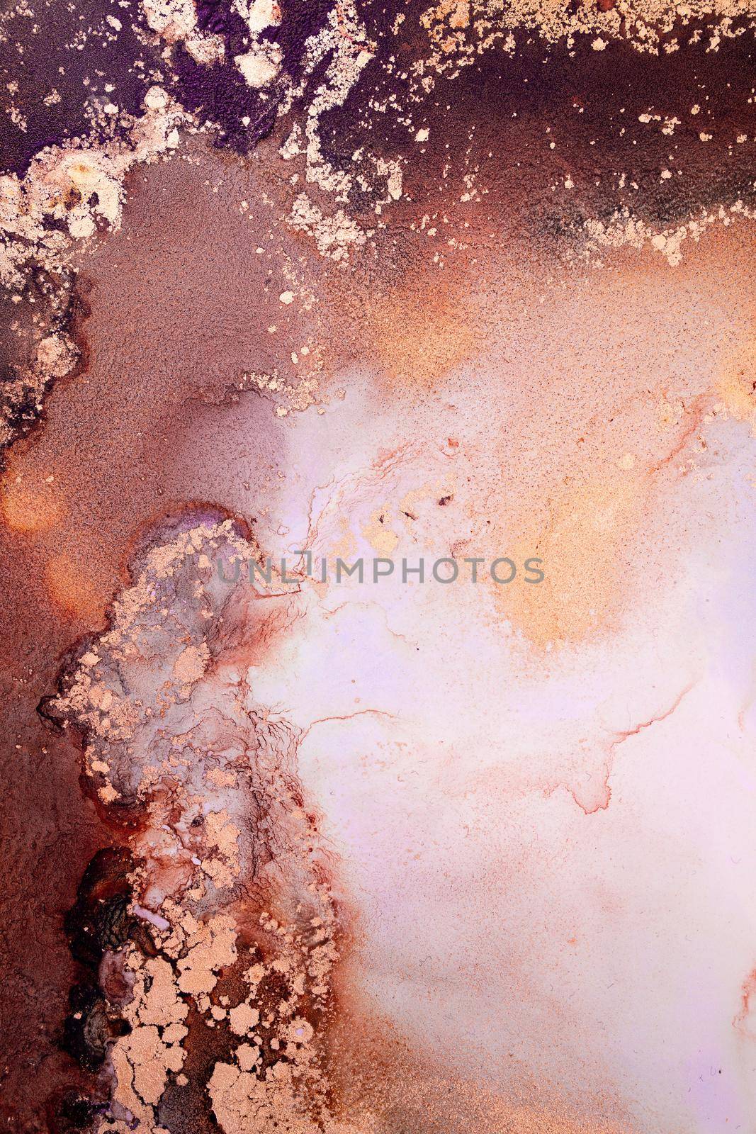 Marble ink abstract art from exquisite original painting for abstract background . Painting was painted on high quality paper texture to create smooth marble background pattern of ombre alcohol ink .